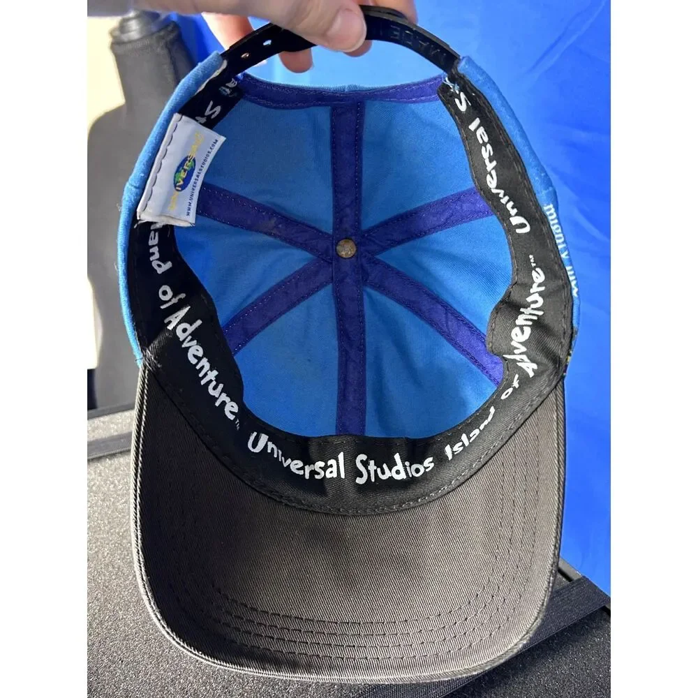 Vtg Dr Seuss Unisex Kids Blue Snapback Baseball Cap ABC Graphic Cartoon Retro‎